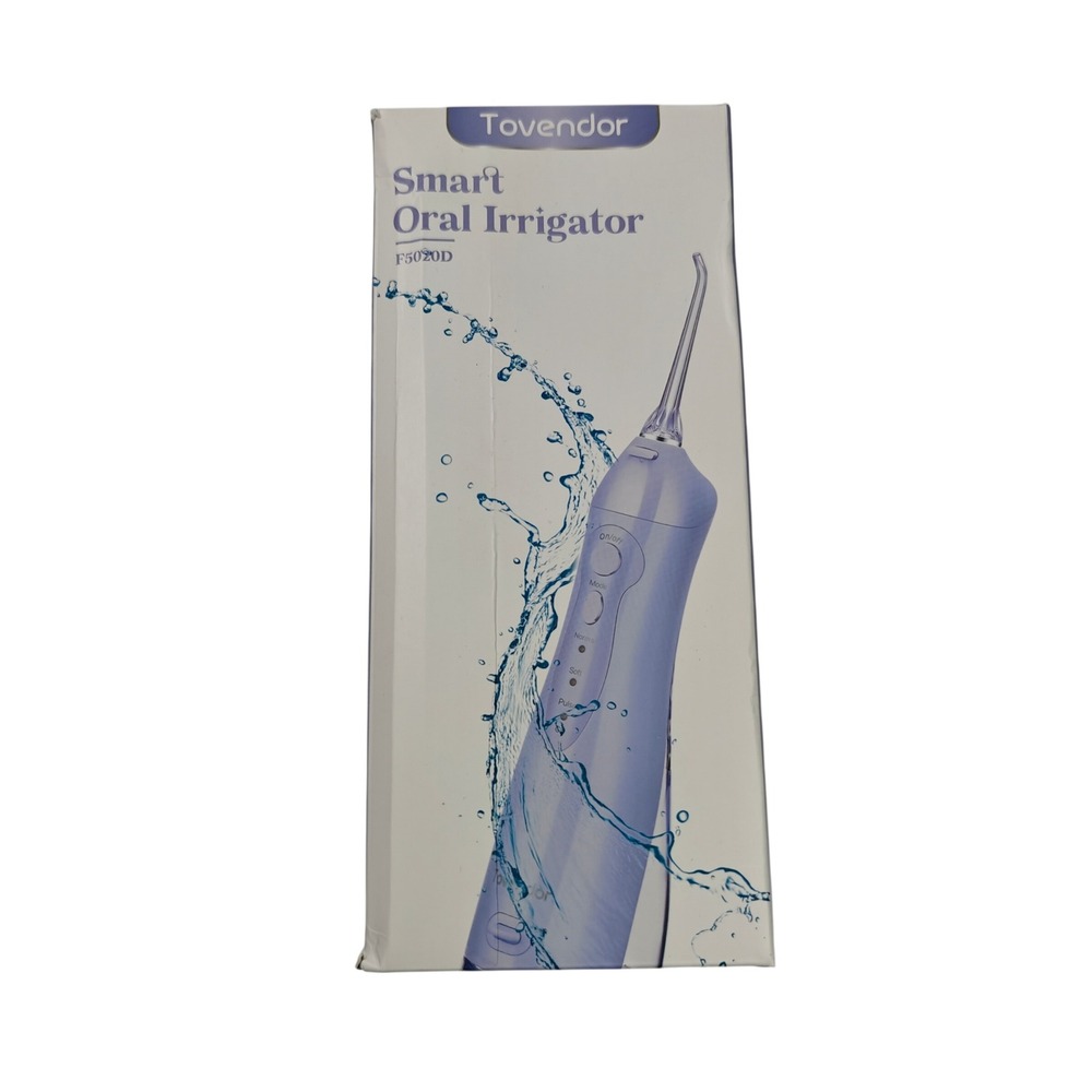 Tovendor Smart Oral Irrigator F5020D Water Flosser Blue 3 Modes 5 Nozzle Tips